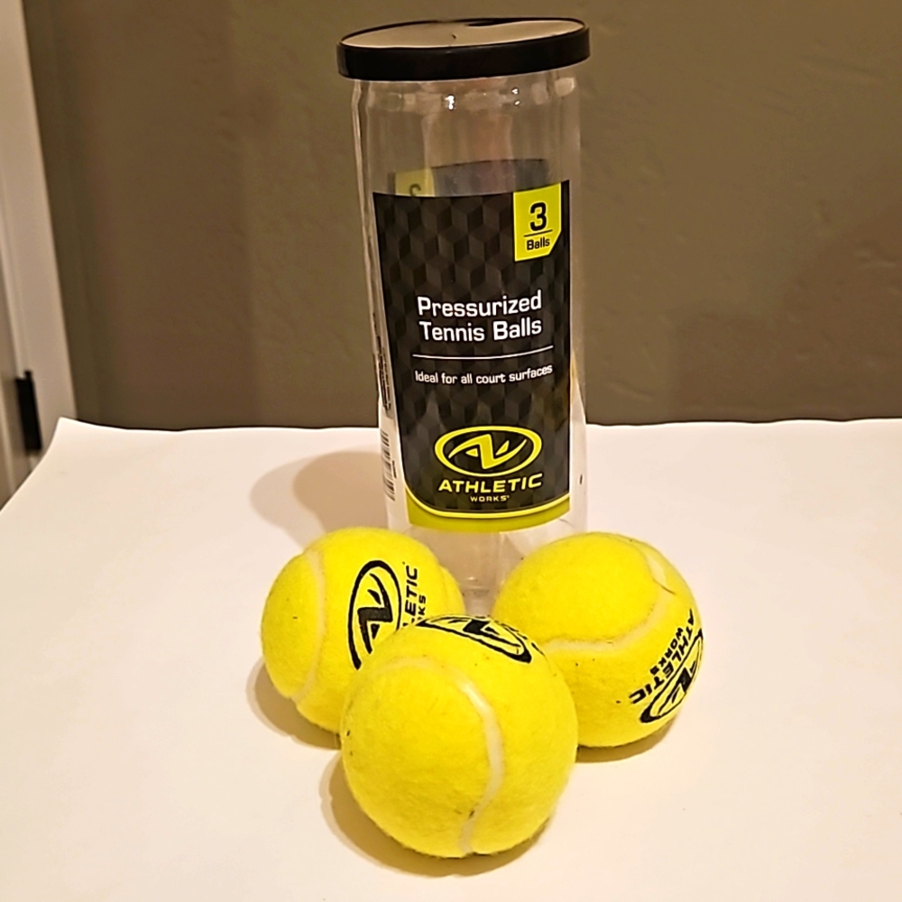 Set Of 3 Yellow Pressurized Tennis Balls
